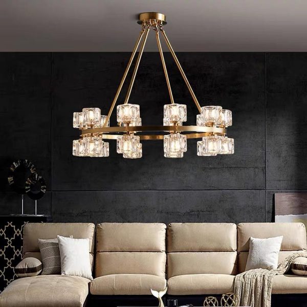Circles Spotlights Industrial Brass Flush Mount Light LED Ceiling Light - Image 5