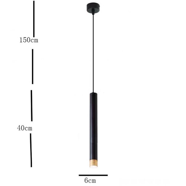 Elongated LED Industrial Linear Pendant Light Metal Island Hanging Lighting - Image 3