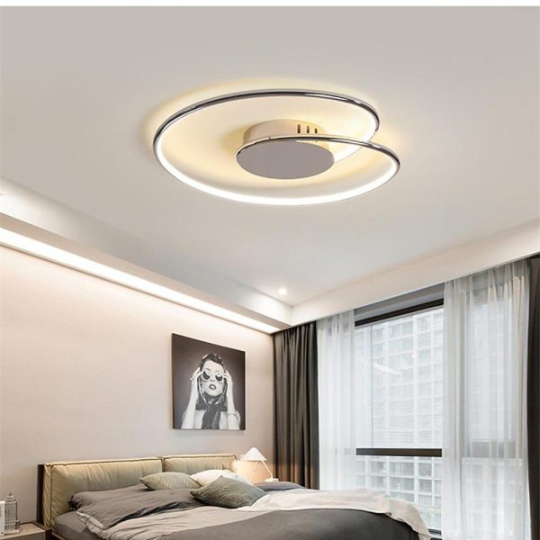 Unusual Flush Mount Ceiling Light Circular Metal Silica Gel LED Light - Image 2