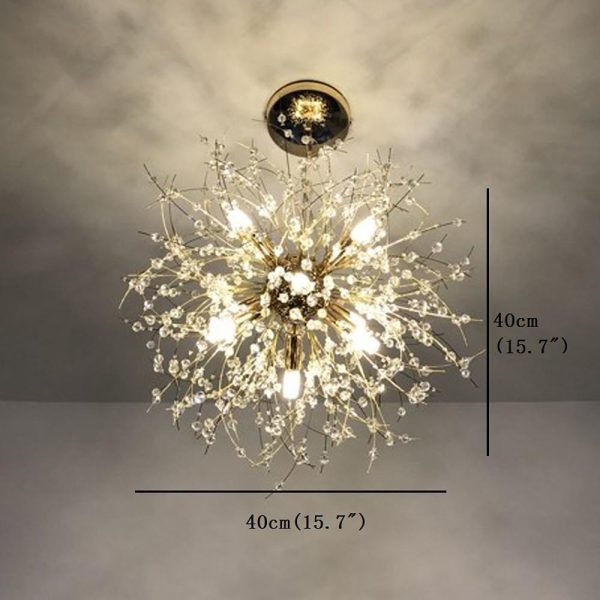 16'' Mini Globe Style Metal Electroplated Chandelier with Centrally Located Lights Enlightening Surroundings - Image 5