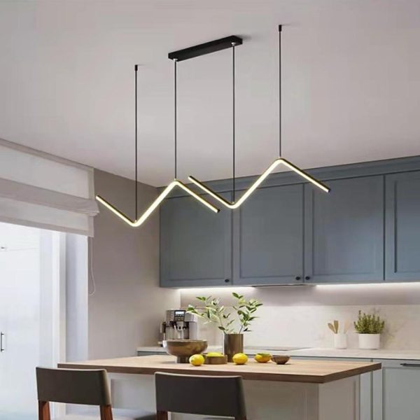 Zigzag Wave Dining Room Pendant Light Nordic Pendant Lighting - Image 4