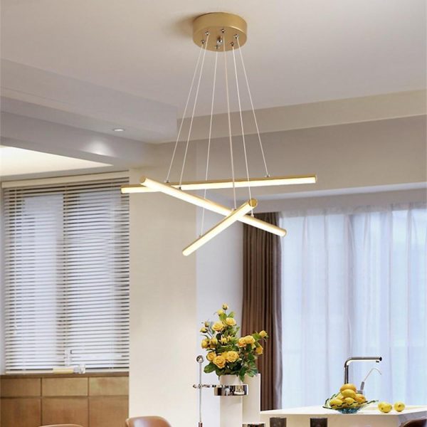 3-piece LED Strip Linear Modern Chandelier Pendant Light Hanging Lamp - Image 4