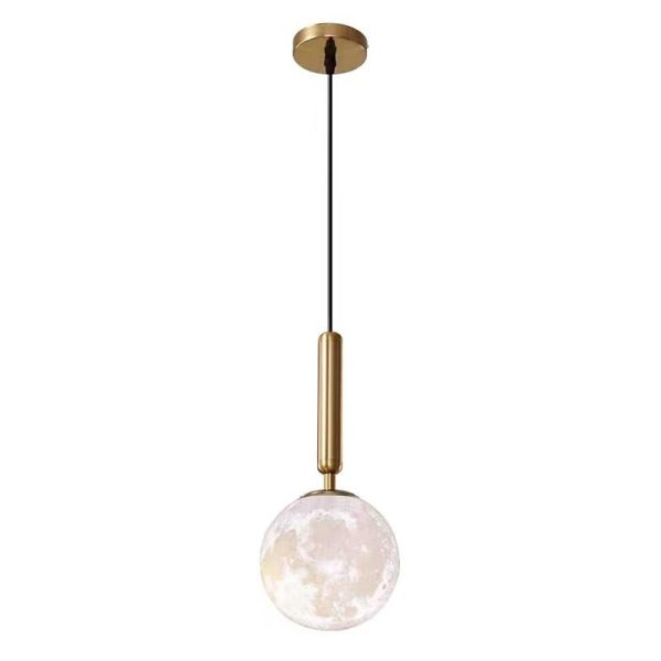 Modern Cylinder Globe Pendant Light Metal Acrylic Pendant Lighting - Image 5