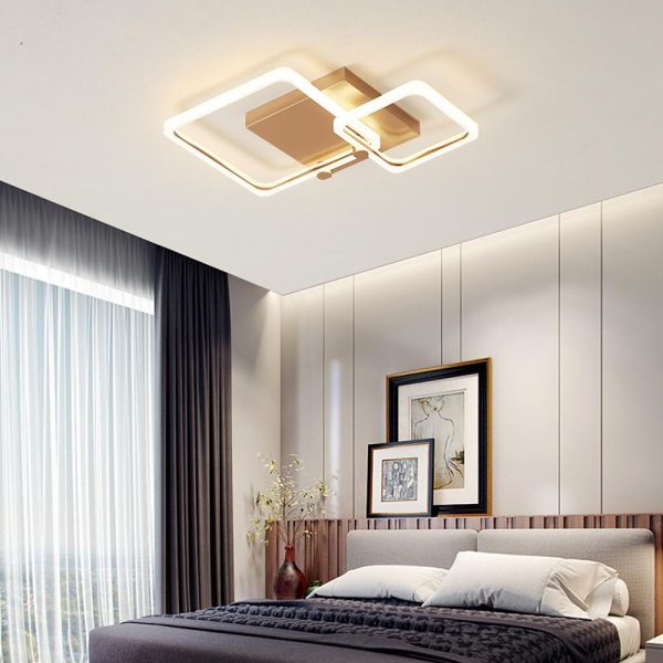 Squares Artistic Dimmable LED Modern Ceiling Lights Flush Mount Lighting - Image 2