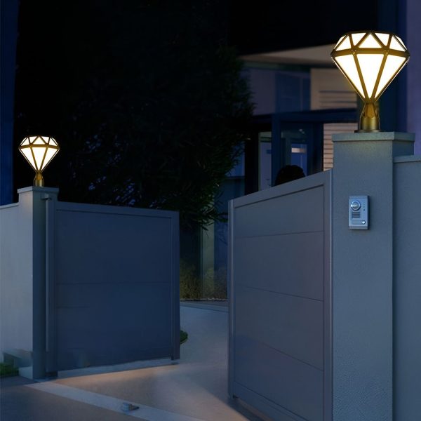 Unique Diamond-shaped LED Post Lights Outdoor Lights Waterproof Fence Post Lights - Image 4