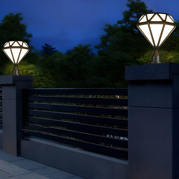 Unique Diamond-shaped LED Post Lights Outdoor Lights Waterproof Fence Post Lights - Image 5