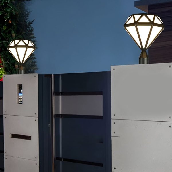 Unique Diamond-shaped LED Post Lights Outdoor Lights Waterproof Fence Post Lights - Image 3