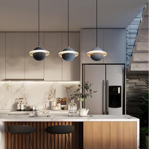 Saturn Pendant Lighting for Kitchen Island Acrylic Pendant Lighting - Image 2