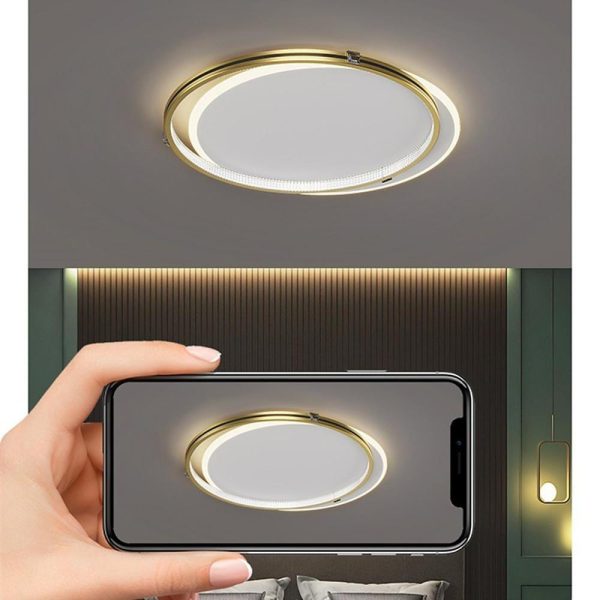 2 Circle Metal Dimmable LED Modern Ceiling Light Flush Mount Lighting - Image 5