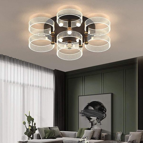 Circles Modernist LED Flush Mount Ceiling Light for Living Room - Image 2