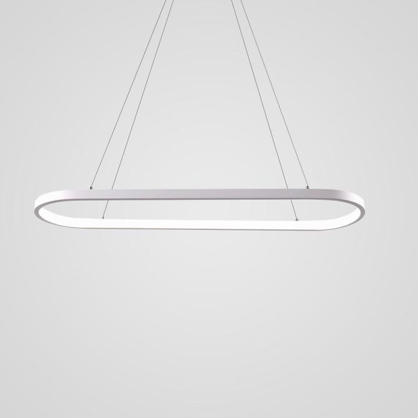 Rectangular Curves Dining Room Chandeliers Metal Modernist Pendant Lighting - Image 9