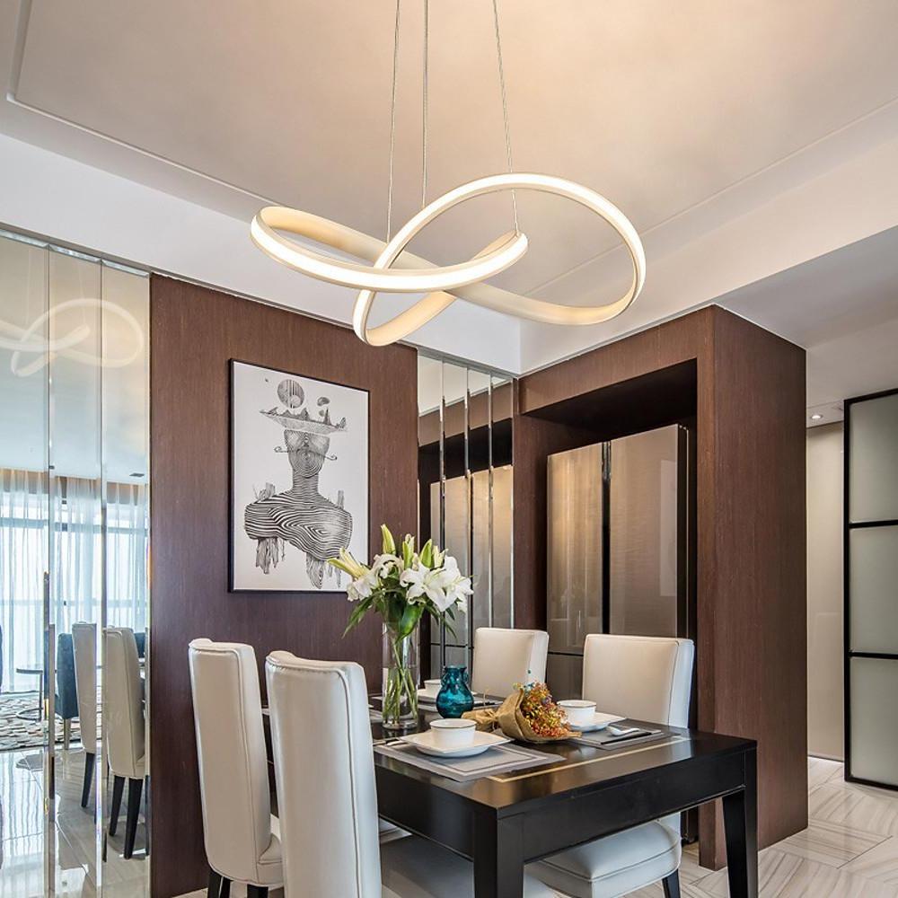 uwpzae1536110094842-c30908a5-6089-4ab6-b067-2bea35c3b441.jpg Mobius Ring Pendant 1-light Cluster LED Ceiling Light - Image 1