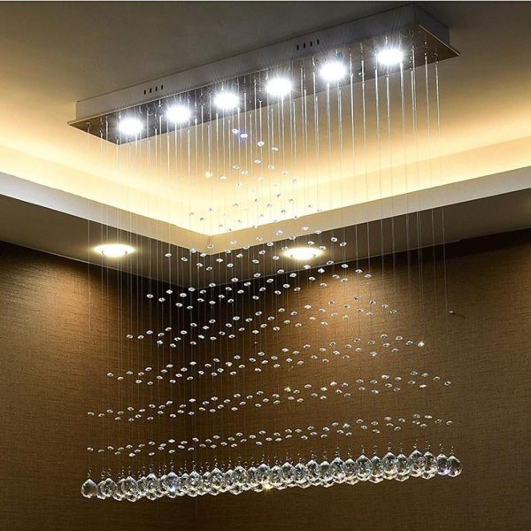 Crystal 5W LED Modern Flush Mount Lighting Chandelier Pendant Light - Image 3