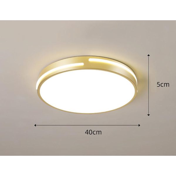 Minimalist Round Dimmable LED Gold Modern Flush Mount Ceiling Light - Image 7