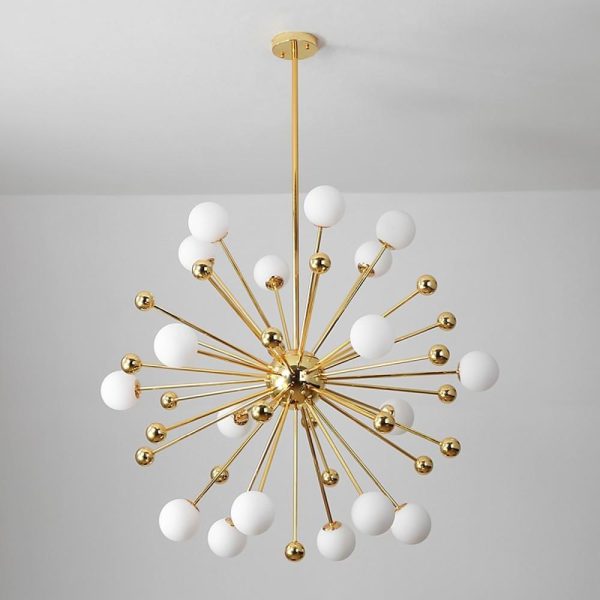 Nordic Globe Sputnik Chandelier Modern Gold Living Room Chandelier 18 Bulbs - Image 4