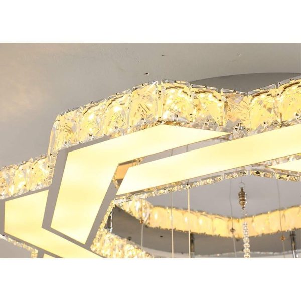 Ambient Crystal LED Flush Mount Light - 20''/24''/31'', Gold or Silver - Image 13