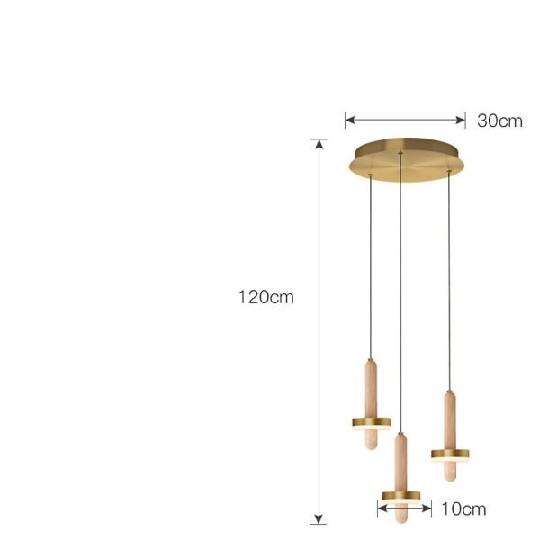 Circle Cylinder LED Gold Nordic Pendant Light Hanging Lamp Island Lights - Image 11