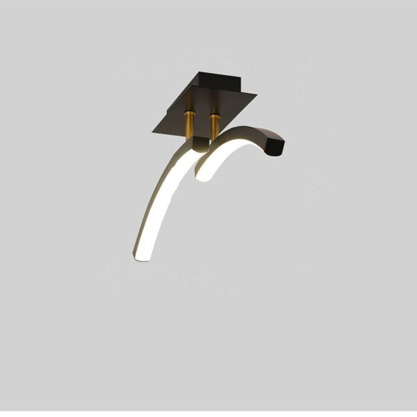 Creative Arc Shaped Dimmable LED Modern Flush Mount Ceiling Lighting - Image 5