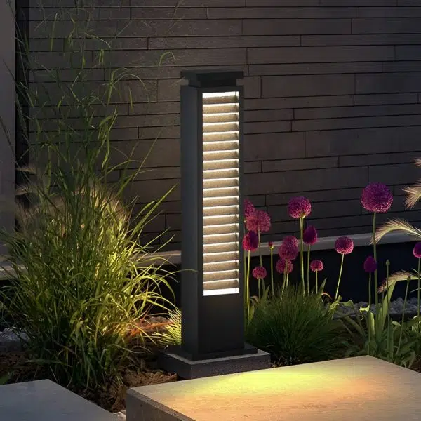 Sleek Stainless Steel LED Louvered Pathway Light Modern Waterproof Design - Image 2