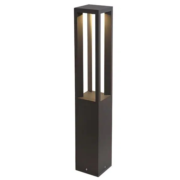 Black Aluminum Garden Bollard LED 7W 4-Beam Lighting - Image 15