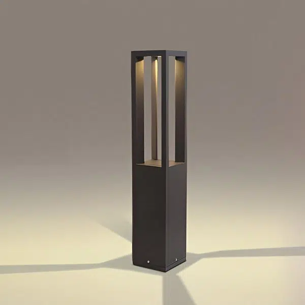 Black Aluminum Garden Bollard LED 7W 4-Beam Lighting - Image 9