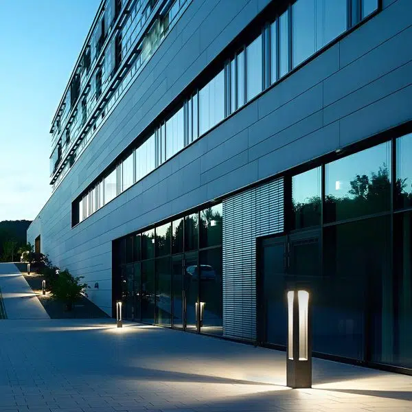 Black Aluminum Garden Bollard LED 7W 4-Beam Lighting - Image 6