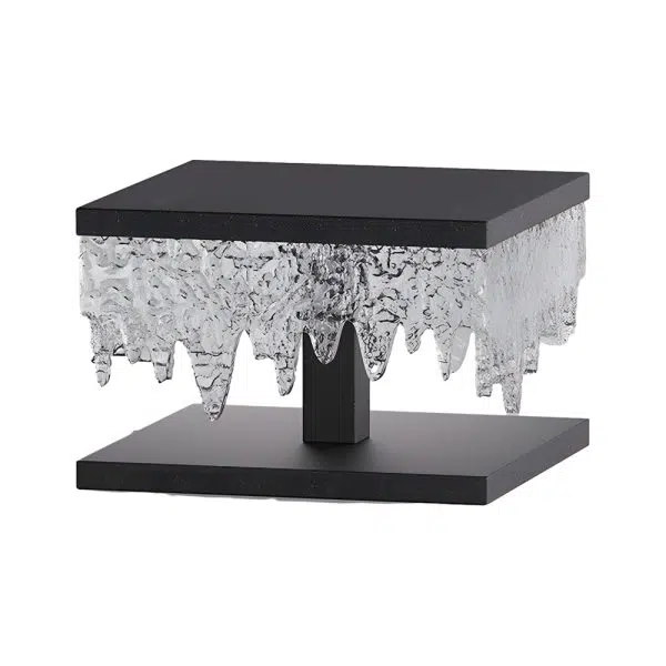 Waterproof Square Creative LED Black Modern Solar Fence Post Lights - Image 9