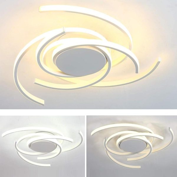 30 Inch Swirls Circle Abstract LED Flush Mount Ceiling Light for Living Room - Image 6