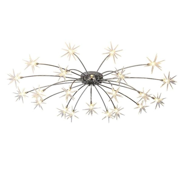 7'' Galaxy Inspired Modern Mini-Style Metal Chrome Chandelier With 10 LED Lights - Image 2