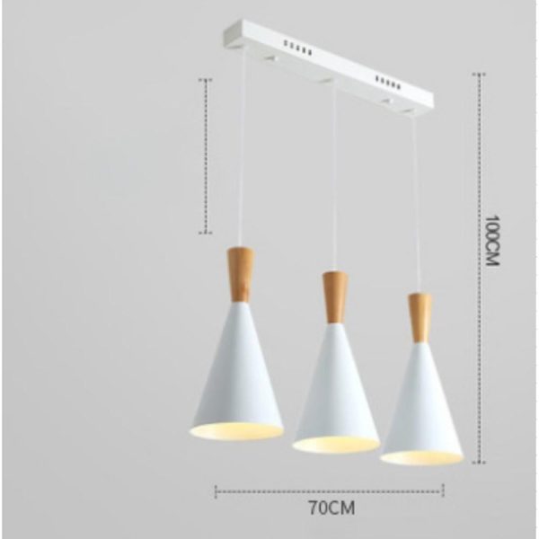 Cone Shaped Metal Modern Island White Pendant Light Ceiling Light - Image 4