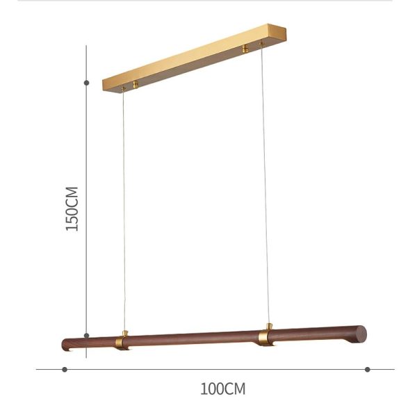 Mini Retro Metal Wood Chandelier Island Kitchen Dining Room Ceiling Light - Image 3