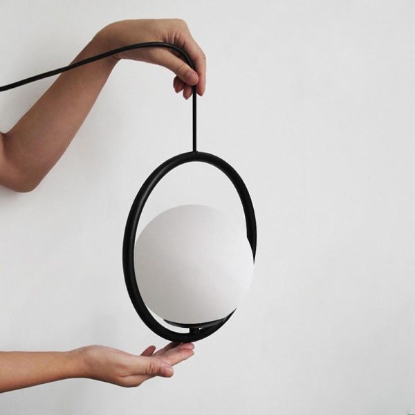 Circle Glass Globe Pendant Light Island Kitchen Dining Room Lighting - Image 2