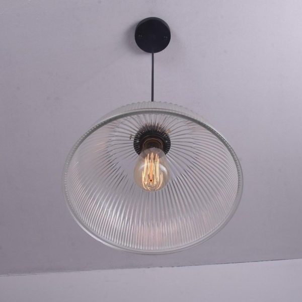 Electroplated Metal Glass Bowl-shaped LED Vintage Pendant Lighting - Image 8