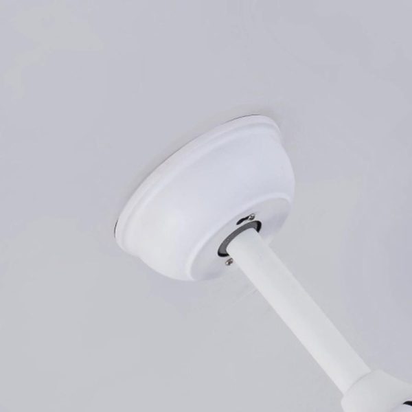 4 Blades White Retractable Ceiling Fan with Light - Image 4