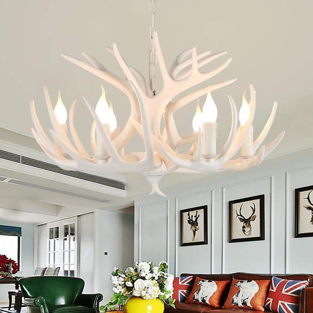 wppvvz1622517696104-38a771fa-91c3-4496-aeb0-b4a4e5ce9f66.jpg Vintage Antler Chandelier with Candle Lights - 4/6/8 Lights - Image 1