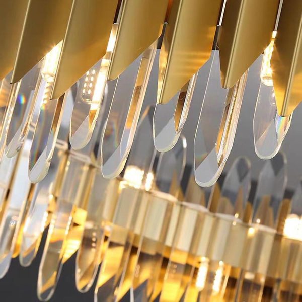 Modern Round Crystal Chandelier Stainless Steel Single Ceiling Light - Image 10