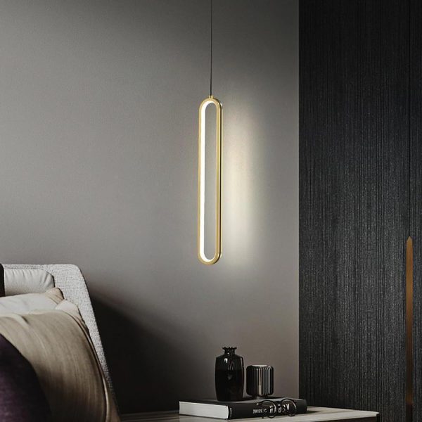 Elongated Modern Pendant Light Shades Metal Acrylic Pendant Lighting - Image 4