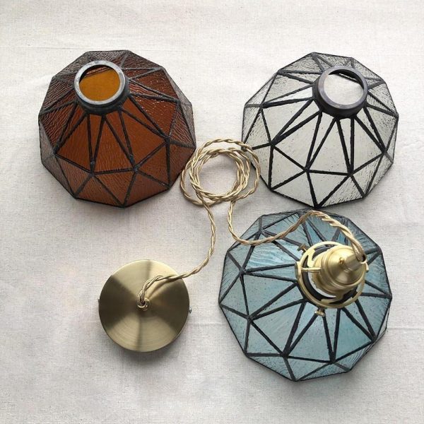 Lantern Industrial Island Kitchen Pendant Lighting Glass Metal Pendant Lighting - Image 3