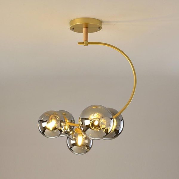 5-Light Cluster Globe Chandelier Dining Room Chandelier - Image 9