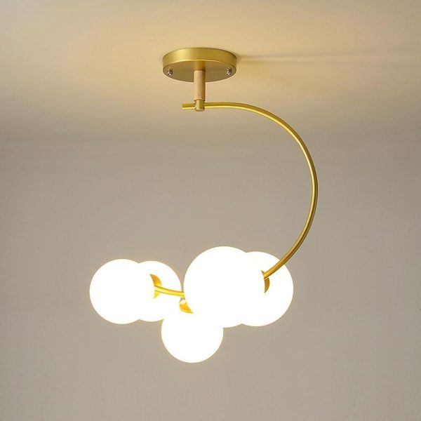 5-Light Cluster Globe Chandelier Dining Room Chandelier - Image 6