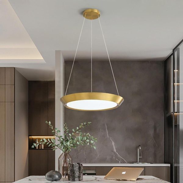 Circle Pendant Lighting for Kitchen Metal Acrylic Artistic Pendant Lighting - Image 3