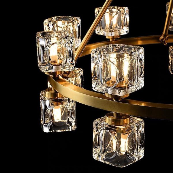 Circles Spotlights Industrial Brass Flush Mount Light LED Ceiling Light - Image 11