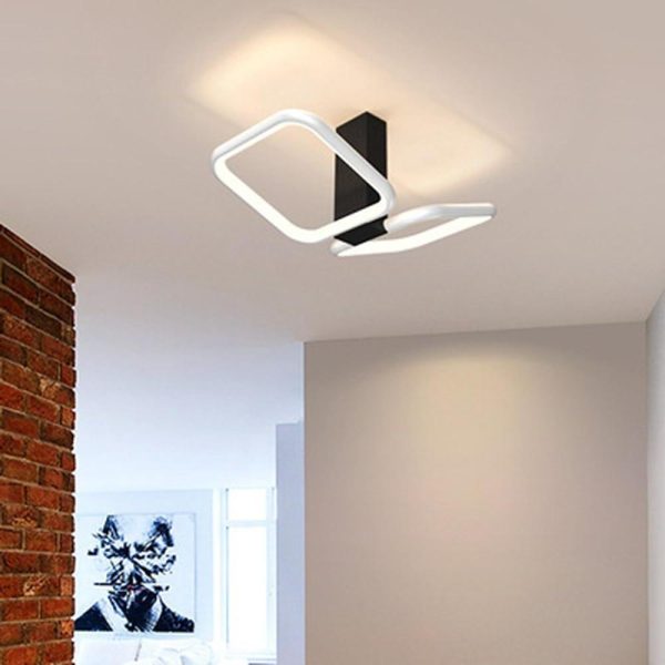 Squares Reflective Gold Flush Mount Light LED Ceiling Light - Image 3