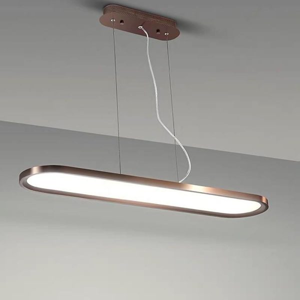 Rounded Corners Strip LED Modern Pendant Lighting Chandelier Hanging Lamp - Image 8