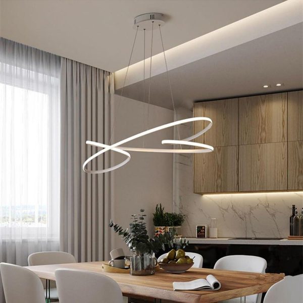 Vintage LED Ribbon Twist Chandelier - Image 4