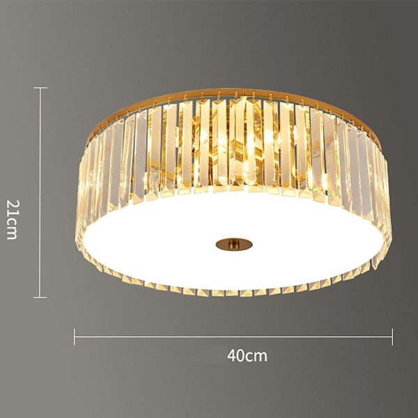 Candelabra Flush Mount Ceiling Light Metal Crystal Unique LED Light - Image 11