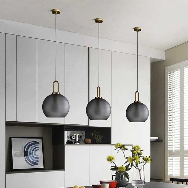 Nordic Style Modern Metal Glass Globe Island Design Industrial Pendant Lighting Ceiling Light - Image 4
