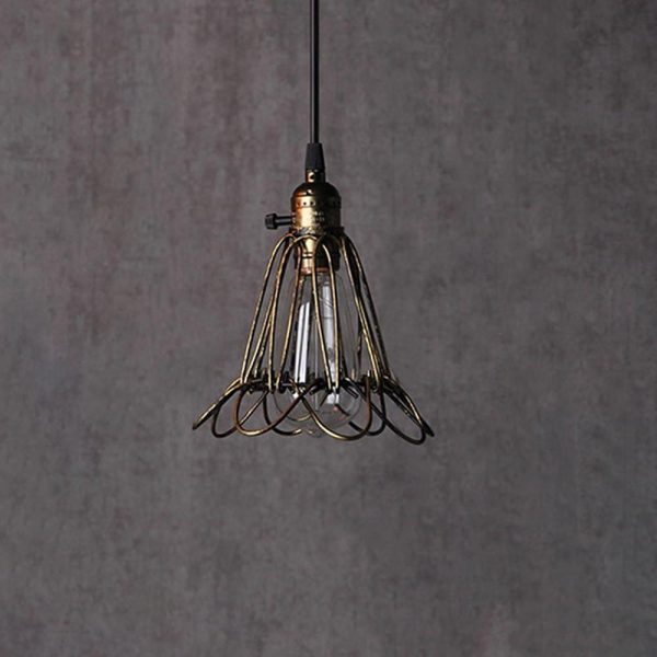 Nordic Vintage Metal Lantern Pendant Light LED Industrial Ceiling Light - Image 7