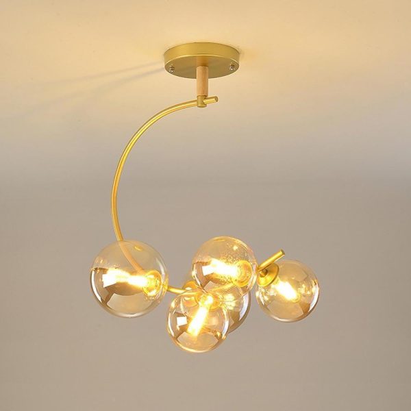 5-Light Cluster Globe Chandelier Dining Room Chandelier - Image 8