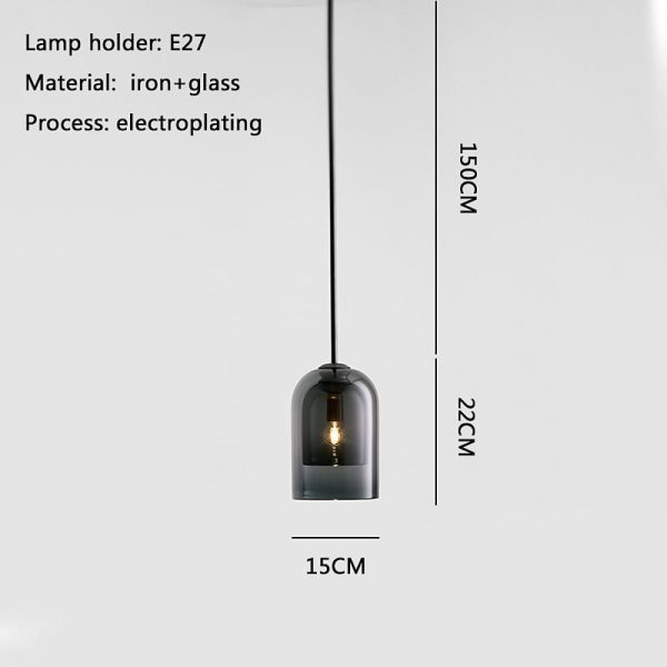 Industrial Electroplated Glass Pendant Lighting Stylish Island LED Hanging Lamp - Image 4